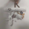 Rabbit Hand Bell Soft Hanging Baby Plush Toy for Car Seat and Stroller