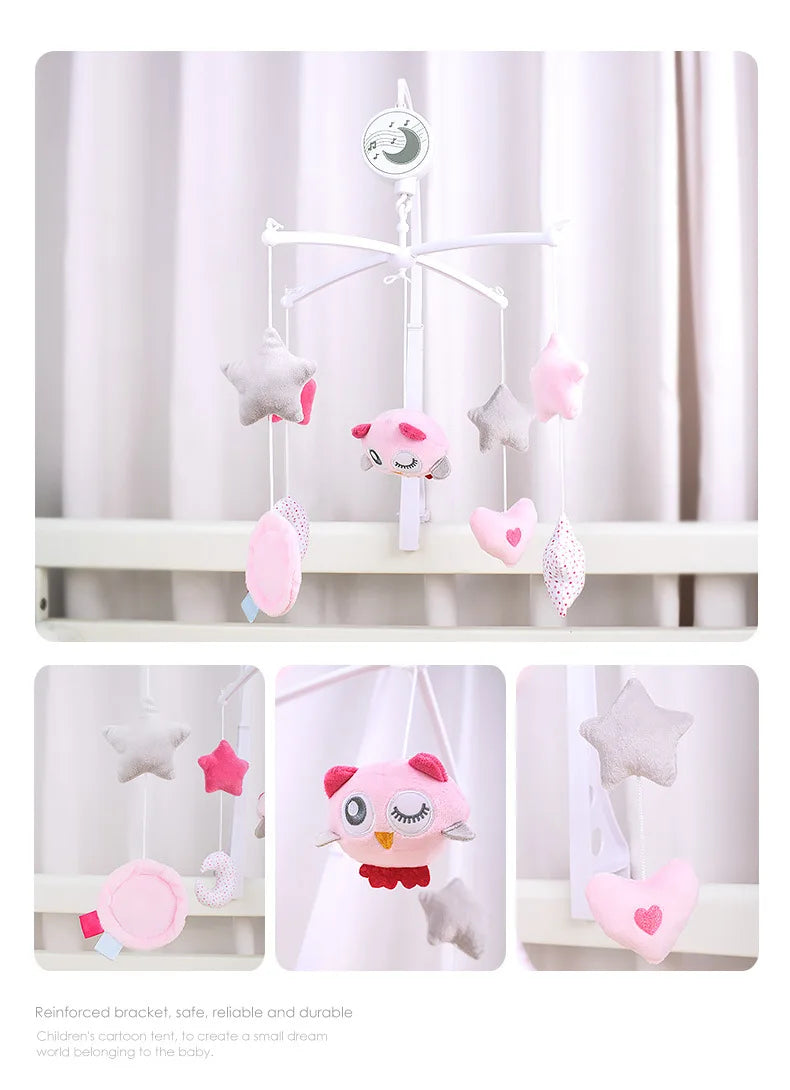 Black and White Animal Crib Mobile with Music