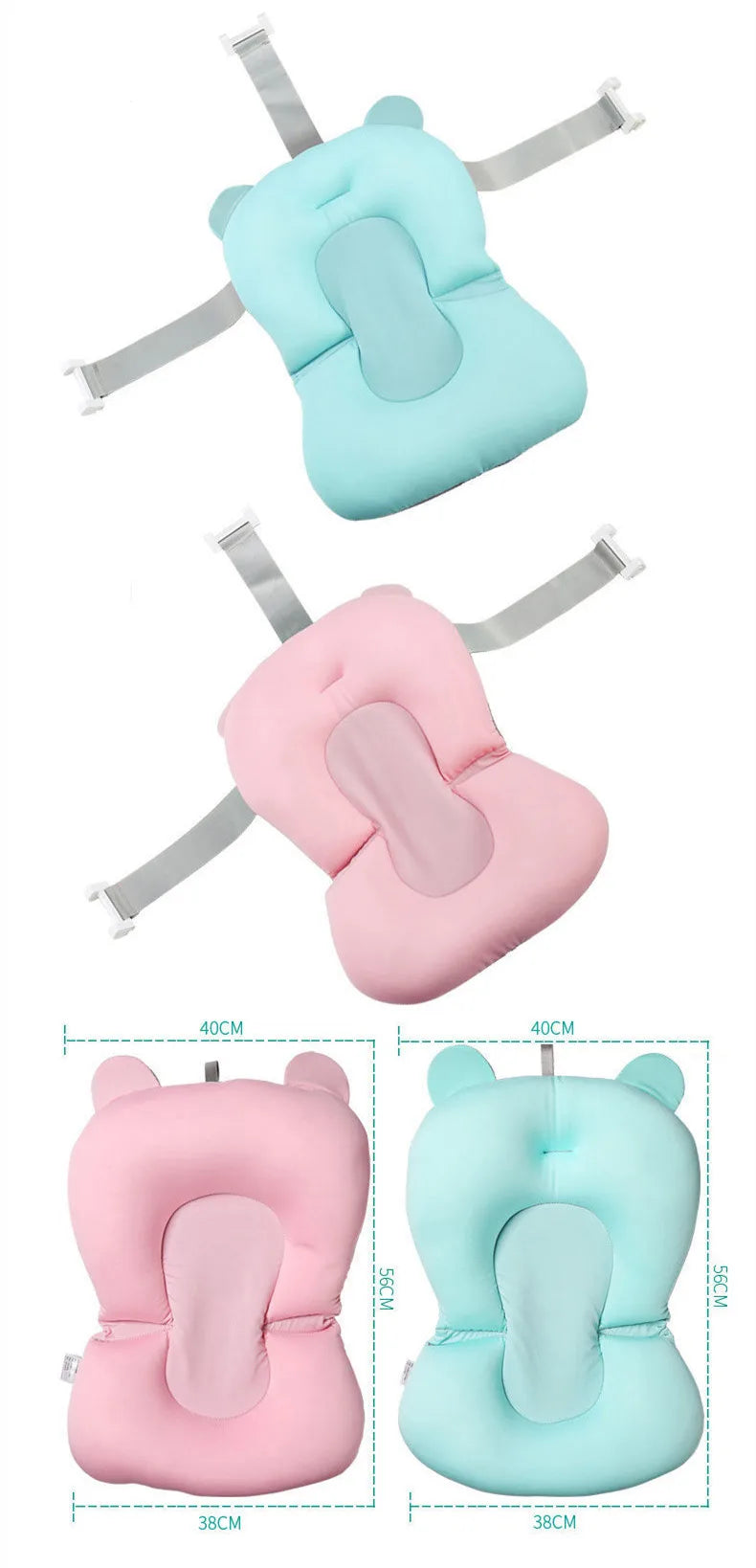 Non-Slip Soft Baby Bath Support Cushion