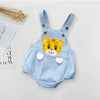 Cute Tiger Denim Baby Jumpsuit
