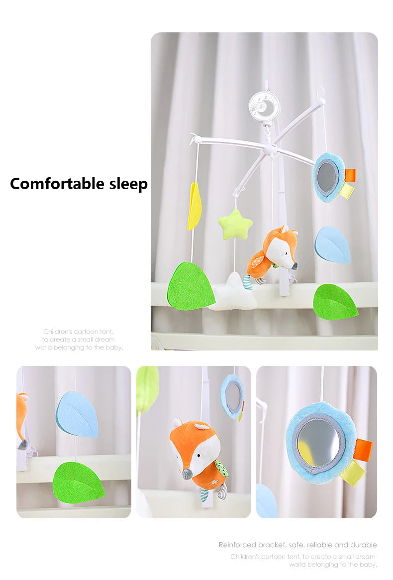 Black and White Animal Crib Mobile with Music