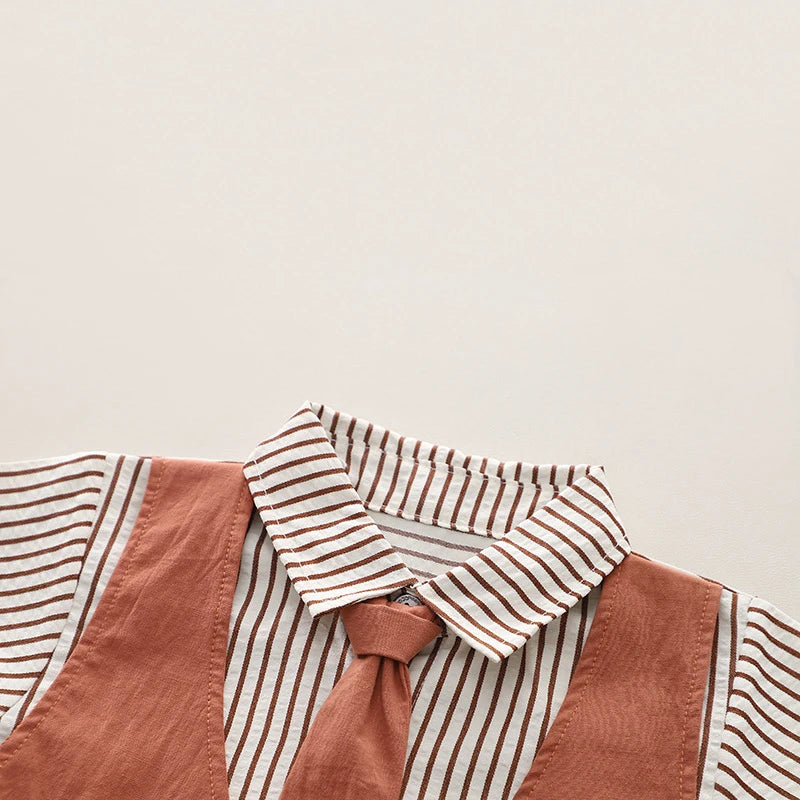Summer Cotton Shirt and Shorts Outfit Set for Toddlers