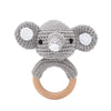 Soft Crochet Baby Rattle & Wooden Teether
