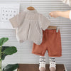 Summer Cotton Shirt and Shorts Outfit Set for Toddlers