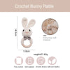 Soft Crochet Baby Rattle & Wooden Teether