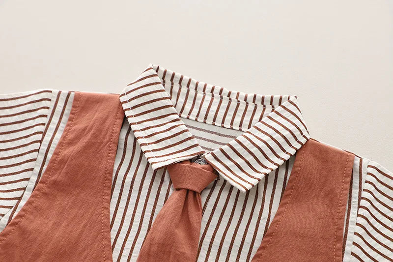 Summer Cotton Shirt and Shorts Outfit Set for Toddlers