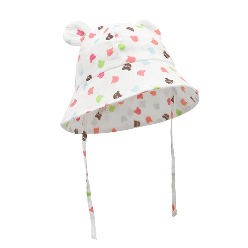 Adjustable Muslin Cotton Baby Sun Hat