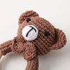 Crochet Animal Rattle Bracelet and Wooden Teethe