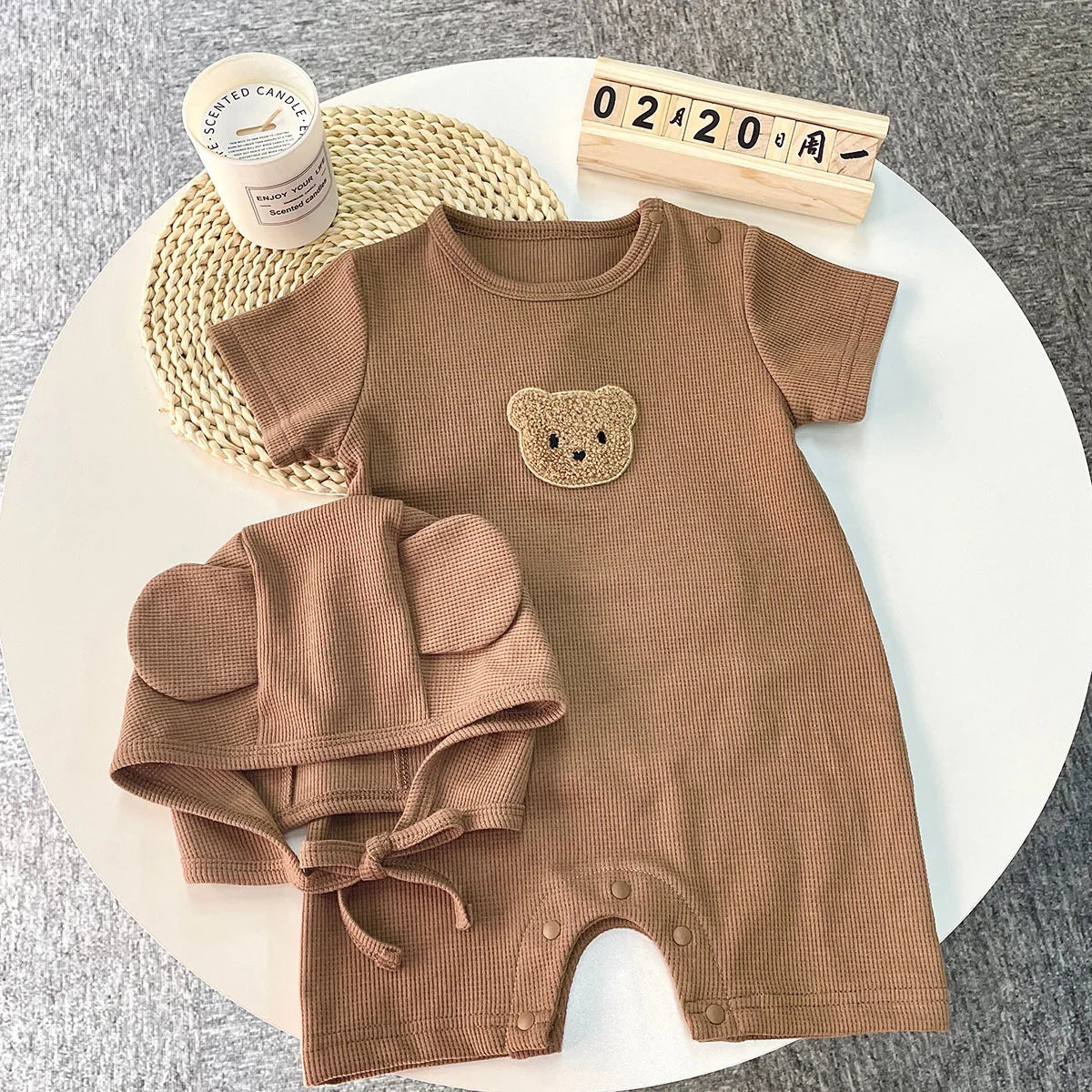 Summer Cotton Baby Romper Set