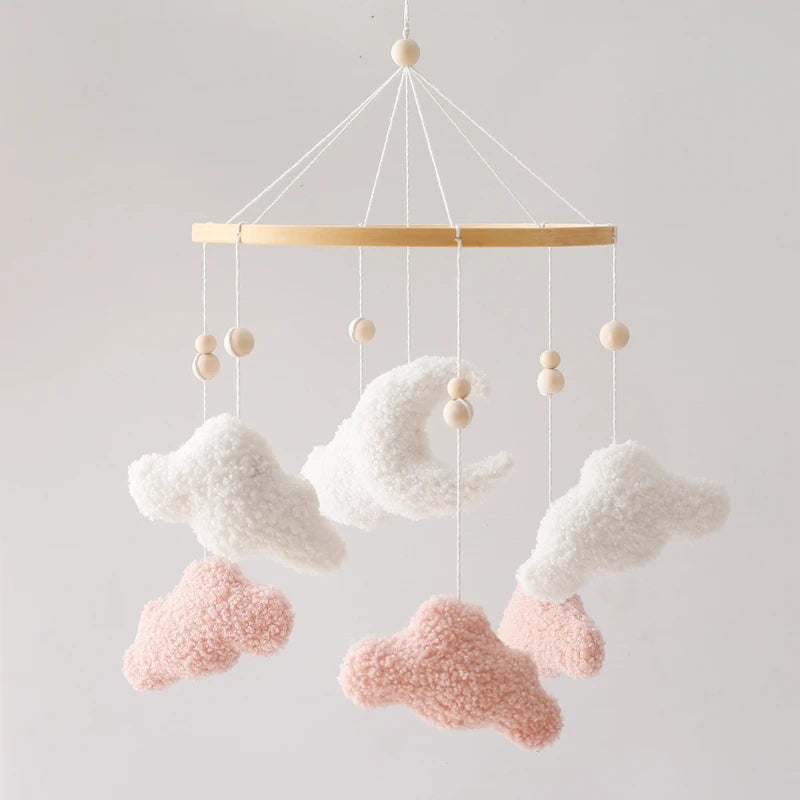 Wooden Baby Crib Mobile with Music Box