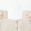 Striped Flutter Sleeve Summer Set