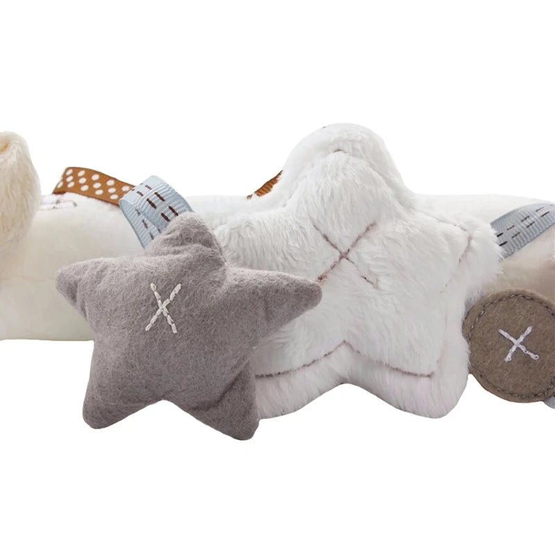 Rabbit Hand Bell Soft Hanging Baby Plush Toy for Car Seat and Stroller