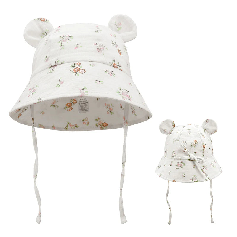 Adjustable Muslin Cotton Baby Sun Hat