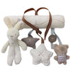 Rabbit Hand Bell Soft Hanging Baby Plush Toy for Car Seat and Stroller