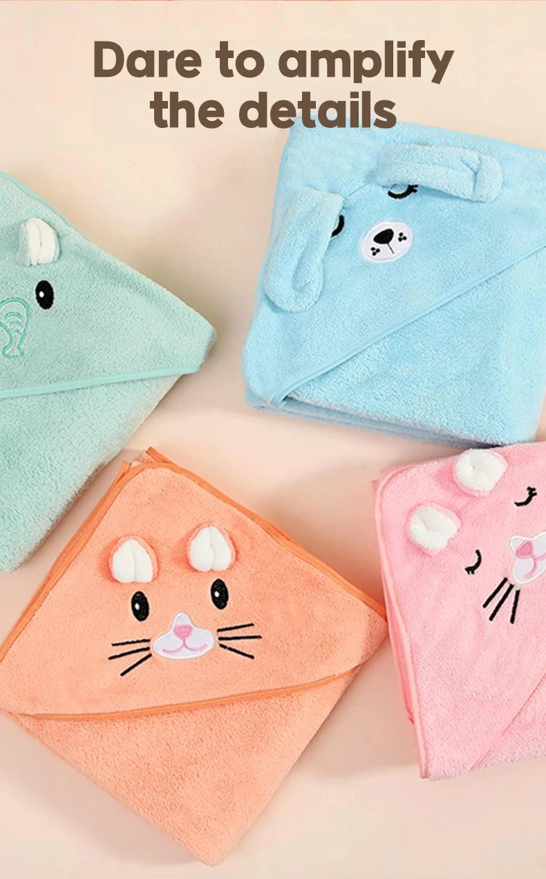 Soft Baby Bath Towel and Swaddle
