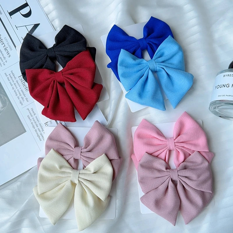 Elegant Ribbon Bow Hair Clips