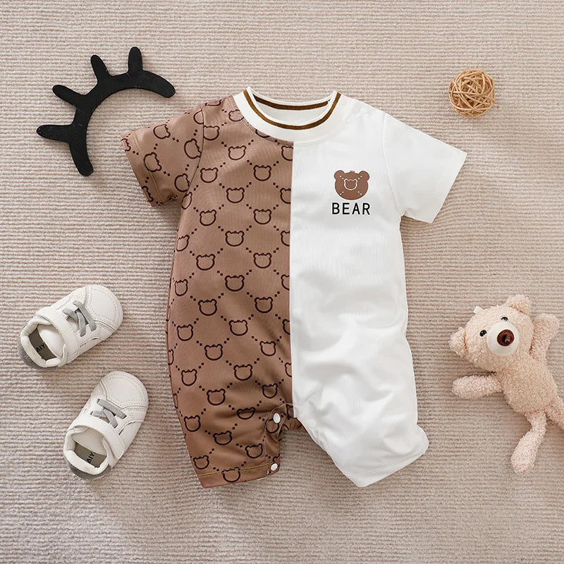 Adorable Teddy Bear Baby Jumpsuit