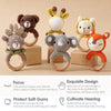 Crochet Animal Rattle Bracelet and Wooden Teethe