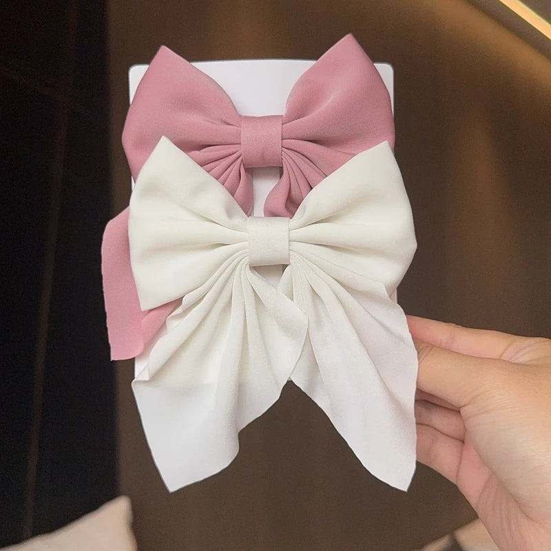Elegant Ribbon Bow Hair Clips