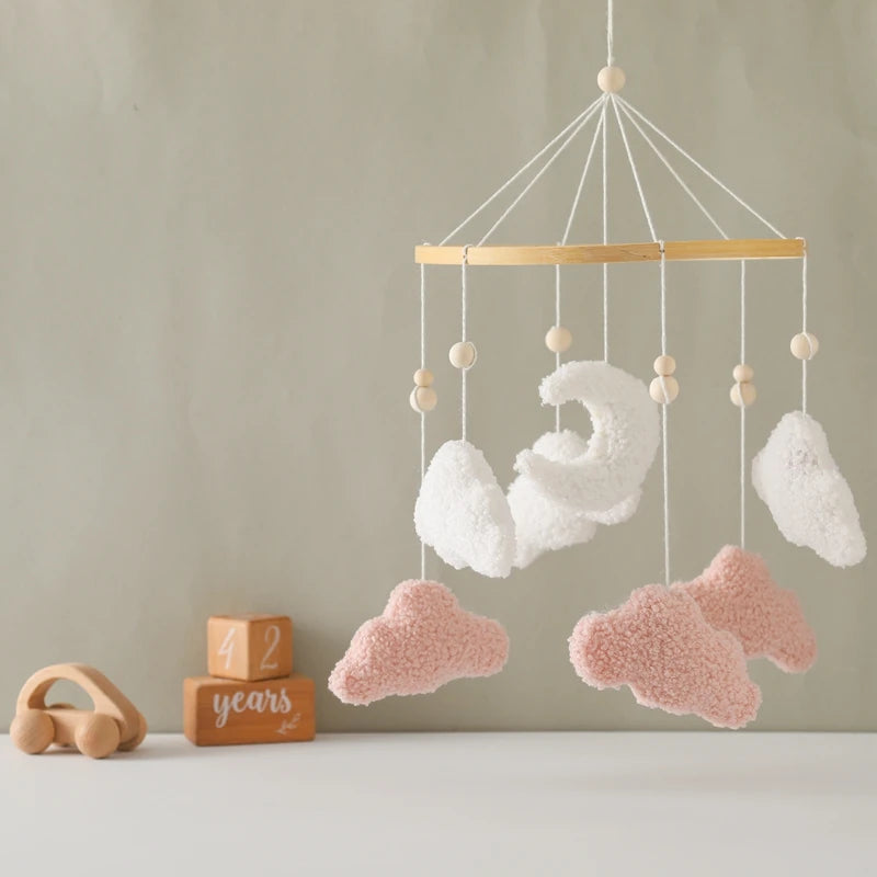 Wooden Baby Crib Mobile with Music Box