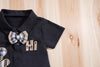 2-Piece Baby Outfit – Cute Plaid Bear Bodysuit and Suspender Shorts