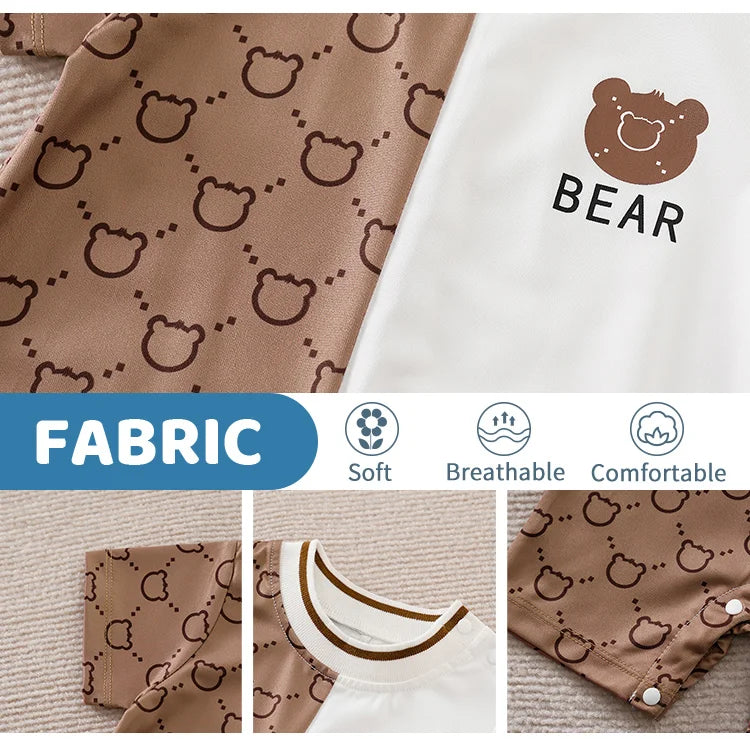 Adorable Teddy Bear Baby Jumpsuit