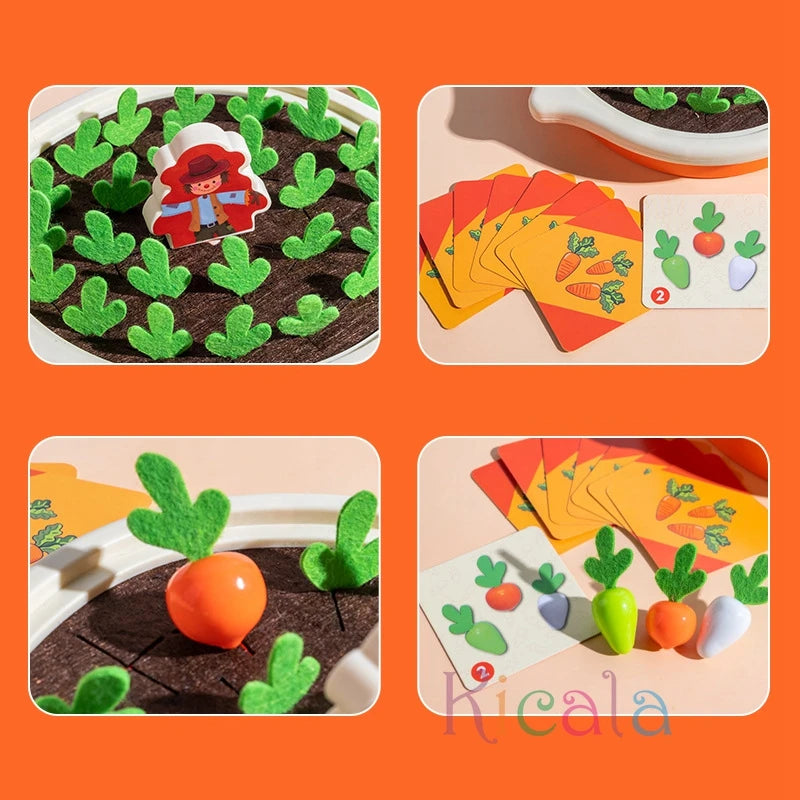 Shape Sorting Montessori Carrot Pulling Toy