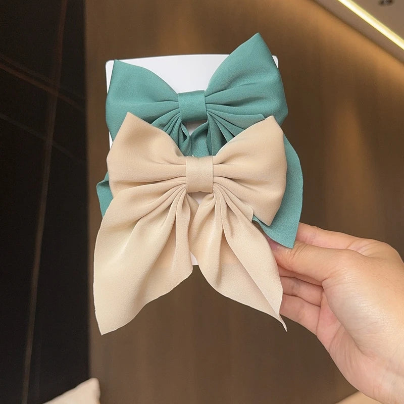 Elegant Ribbon Bow Hair Clips