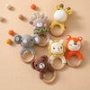 Crochet Animal Rattle Bracelet and Wooden Teethe