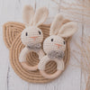 Soft Crochet Baby Rattle & Wooden Teether