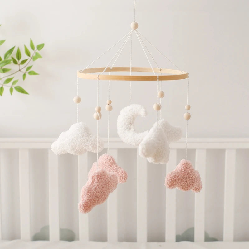 Wooden Baby Crib Mobile with Music Box