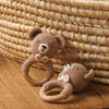 Crochet Animal Rattle Bracelet and Wooden Teethe