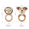 Crochet Animal Rattle Bracelet and Wooden Teethe