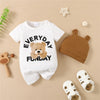 Panda-Themed Baby Romper and Hat Set
