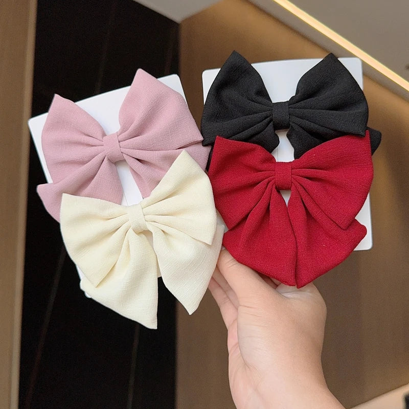 Elegant Ribbon Bow Hair Clips
