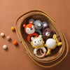 Crochet Animal Rattle Bracelet and Wooden Teethe
