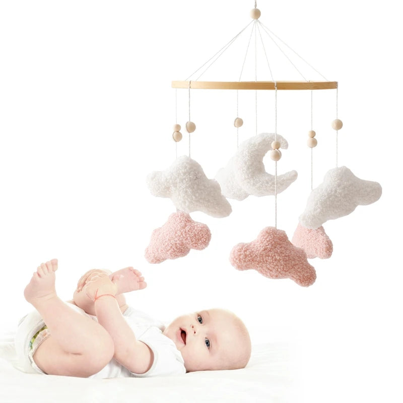 Wooden Baby Crib Mobile with Music Box