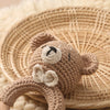 Crochet Animal Rattle Bracelet and Wooden Teethe