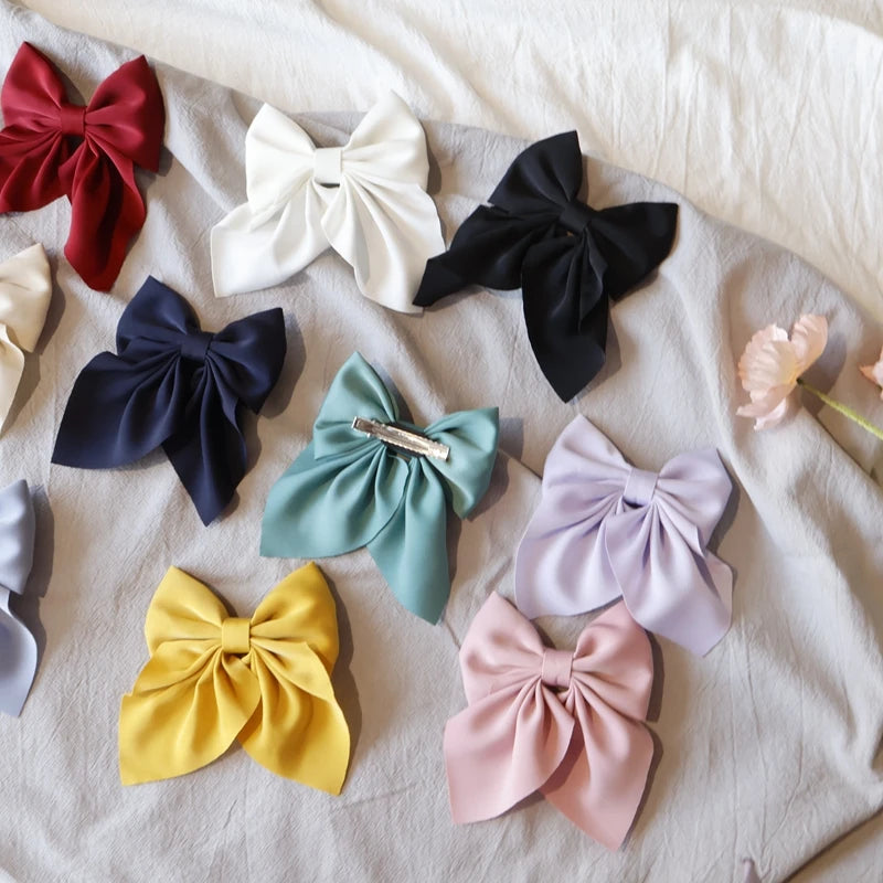 Elegant Ribbon Bow Hair Clips