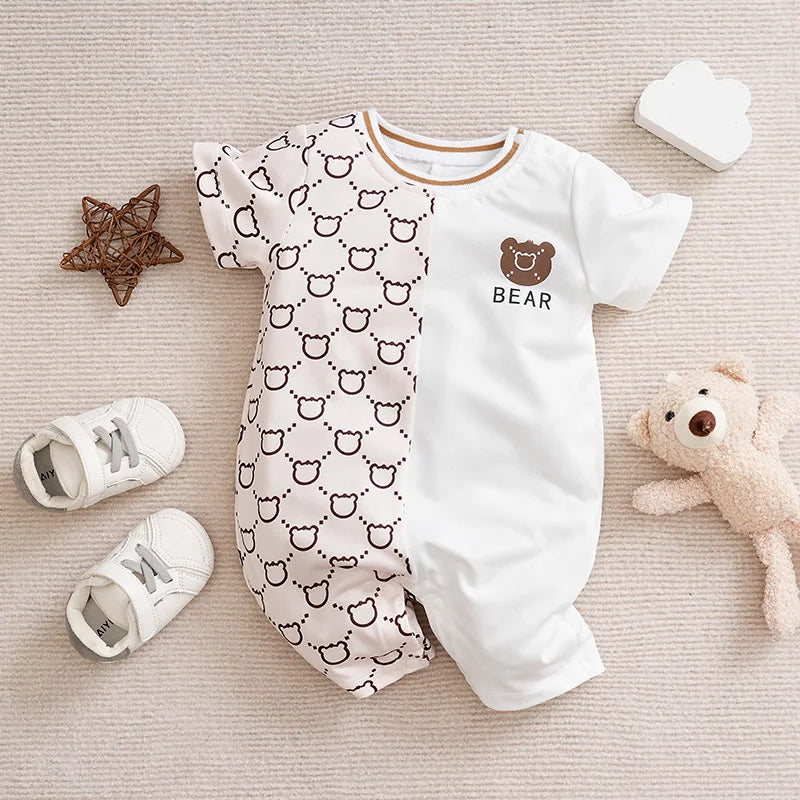 Adorable Teddy Bear Baby Jumpsuit