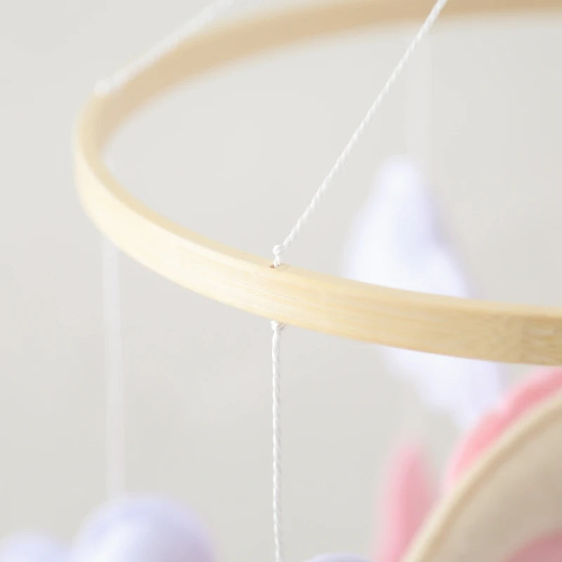 Wooden Baby Crib Mobile with Music Box
