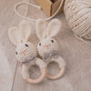 Soft Crochet Baby Rattle & Wooden Teether