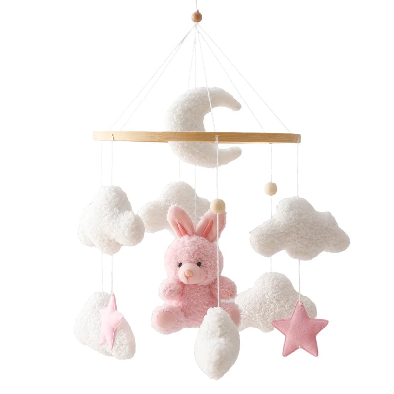 Wooden Baby Crib Mobile with Music Box