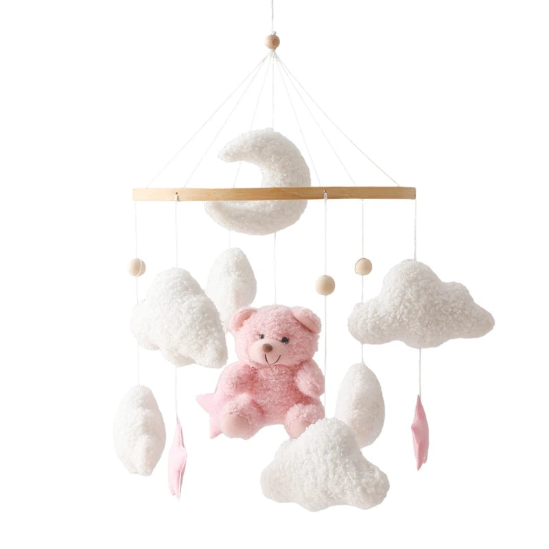 Wooden Baby Crib Mobile with Music Box