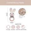Soft Crochet Baby Rattle & Wooden Teether