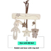 Rabbit Hand Bell Soft Hanging Baby Plush Toy for Car Seat and Stroller