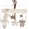Rabbit Hand Bell Soft Hanging Baby Plush Toy for Car Seat and Stroller
