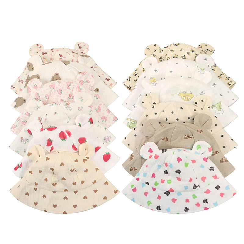 Adjustable Muslin Cotton Baby Sun Hat