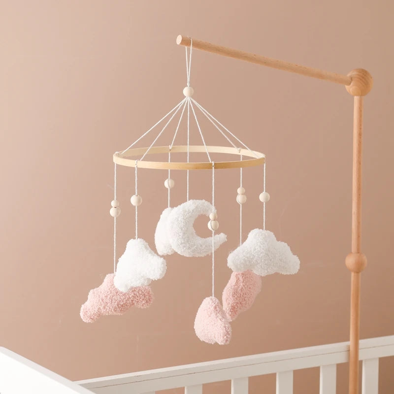 Wooden Baby Crib Mobile with Music Box