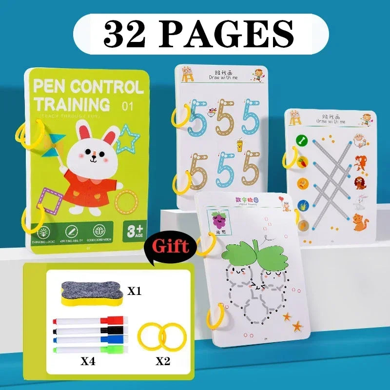Early Learning Reusable Magic Tracing Workbook